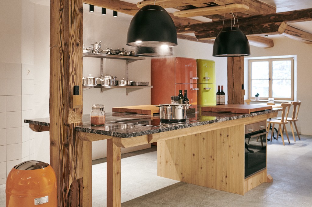 Küchenbereich im Gästehuus Schwert